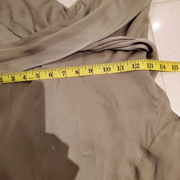 Fluted V neck Mini Dress - Picture 9 of 11